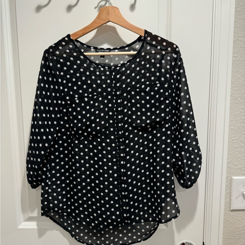 Chiffon polka dot blouse Papermoon medium